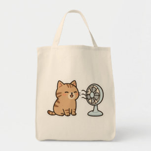 Chill Cat beroemd gemaakt door The Fan - Schattige Tote Bag