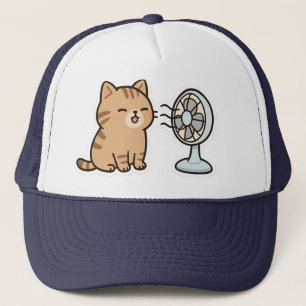 Chill Cat beroemd gemaakt door The Fan - Schattige Trucker Pet