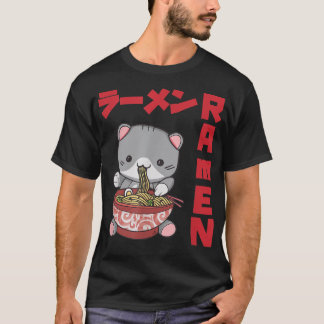 Chill Cat Ramen Anime Noodles Kawaii Japans zakje T-shirt