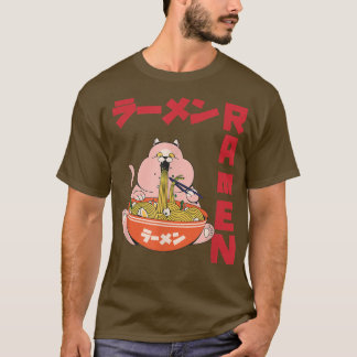 Chill Cat Ramen Anime Noodles Kawaii Japans zakje T-shirt