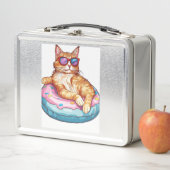 Chill Cat Summer Vibes � Poolside Funny Kitty (In situ)