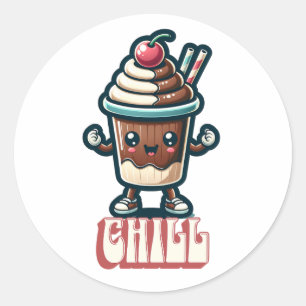 Chill Chocolade Milkshake Pun Ronde Sticker
