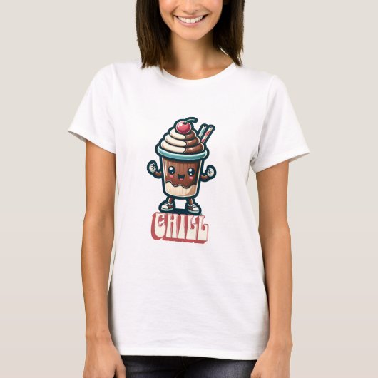 Chill Chocolade Milkshake Pun T-shirt (Voorkant)