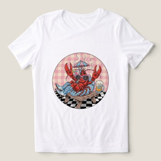 Chill Crawfish & Beer T-shirt! 😎🍺 Tri-Blend Shirt (Design voorkant)