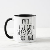 Chill, daar heb ik een spreadsheet voor. mok (Links)