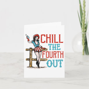Chill de vierde uit 4 juli Patriottische Indepen Kaart
