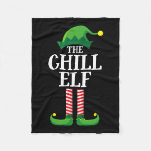 Chill Elf Matching Family Group kerstparty Fleece Deken