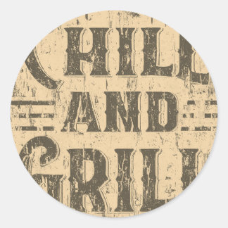 chill en grill ronde sticker