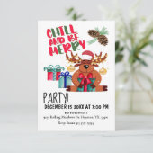 Chill Et Soyez Joyeux Noël Invitation (Debout devant)