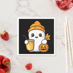 Chill Ghost Warm Coffee Gezellige Herfst Servet
