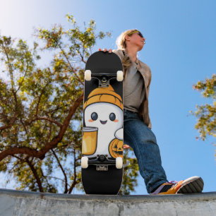 Chill Ghost Warm Coffee Gezellige Herfst Skateboard