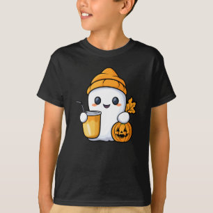 Chill Ghost Warm Coffee Gezellige Herfst T-shirt