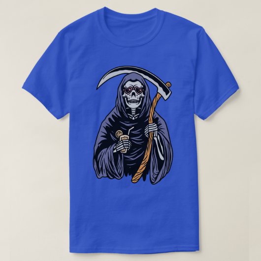 Chill Grim Reaper met limonade T-shirt (Design voorkant)