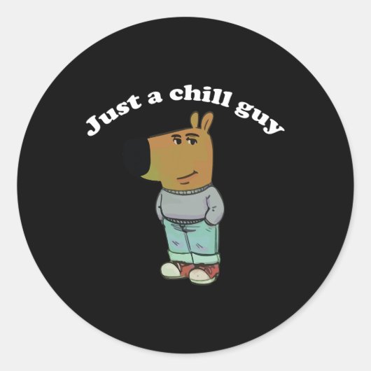 Chill Guys Funny Meme Cadeaus Ronde Sticker (Voorkant)