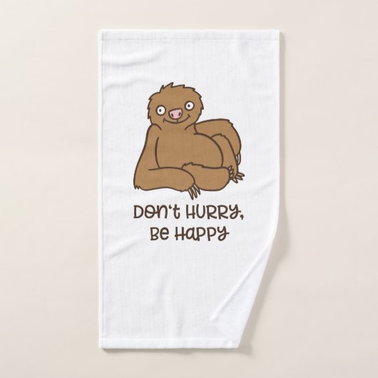 Chill happy sloth handdoek (Handdoek)