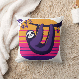 Chill Like A Sloth beroemd gemaakt door Retro Suns Kussen