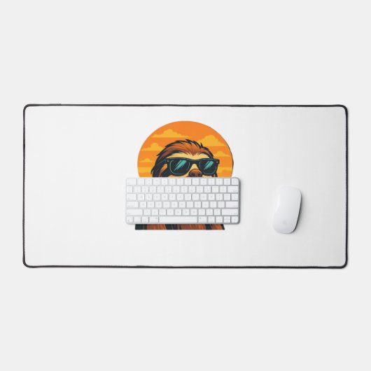 Chill Luiaard met Zonnebril - Retro Sunset Vibes C Bureaumat (Keyboard & Muis)