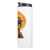 Chill Luiaard met Zonnebril - Retro Sunset Vibes C Thermosbeker (Geroteerd rechts)