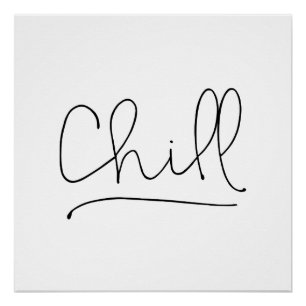 Chill Minimalistisch Typografie Perfect Poster