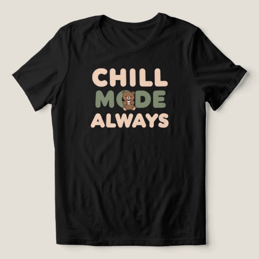 "Chill Mode Always" with a Relaxing Sloth Tri-Blend Shirt (Design voorkant)