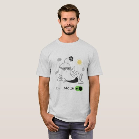 Chill-modus ingeschakeld t-shirt (Voorkant volledig)