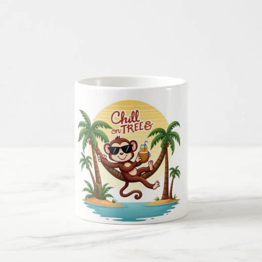 Chill Monkey Tropical Sunset Mug (Centre)