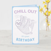 Chill out c'est votre carte d'anniversaire (Fleur jaune)