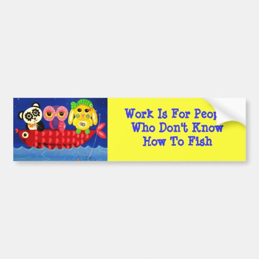 Chill Out Funny Animal Bumpersticker (Voorkant)