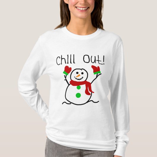 Chill Out Snowman Tshirts and Gifts (Voorkant)