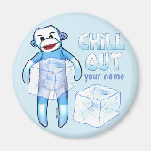 Chill Out Sock Monkey aangepaste magneet (Voorkant)