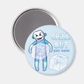 Chill Out Sock Monkey magneet (Voorkant / Achterkant)