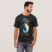 Chill Penguin Vibes met Cool Shades en Beanie T-shirt (Voorkant volledig)