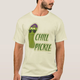 Chill Pickle Funny Veggie Cartoon Pal T-shirt