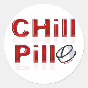 Chill Pill Funny PMS Ronde Sticker