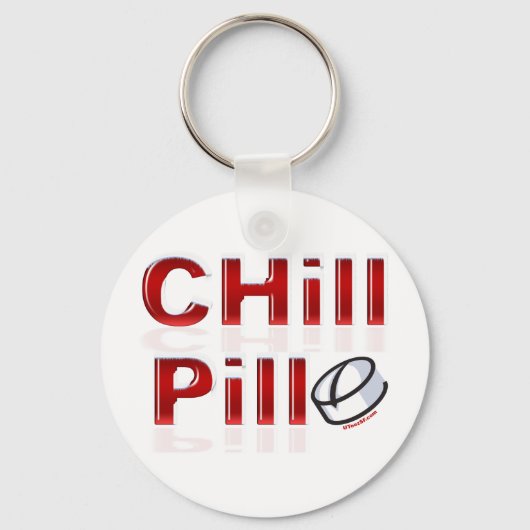 Chill Pill Funny PMS Sleutelhanger (Voorkant)