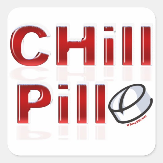 Chill Pill Funny PMS Vierkante Sticker (Voorkant)