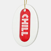 Chill Pill Keramisch Ornament (Links)