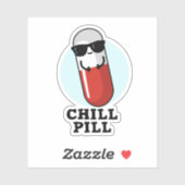 Chill Pill Koele Medicine Pun Sticker (Vel)