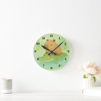 Chill & Schattige: Capybara & Crocodile meme voor Ronde Klok