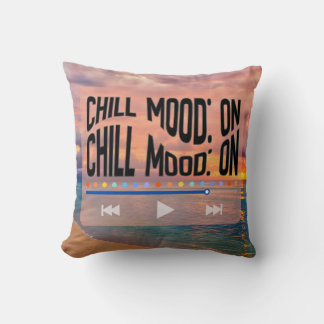 Chill Sfeer Op Retro Strand Kunst Kussen