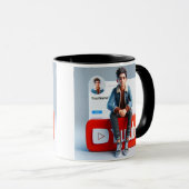 Chill & Sip: YouTube-editie Mok Social Media Logo (Voorkant rechts)