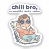 Chill Sis Funny Baby Sticker – Low Battery Mode (Recto)