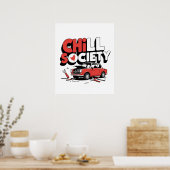 Chill Society Funny Car Repair Poster - Broken Veh (Cuisine)