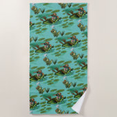 Chill Summer Frogs Strandlaken (Voorkant)