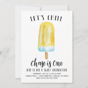Chill Summer Popsicle Anniversaire Invitation