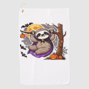 Chill Thrills Halloween Luiaard Oversized T-Shirt Golfhanddoek