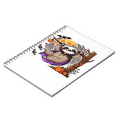 Chill Thrills Halloween Luiaard Oversized T-shirt Notitieboek (Linkerzijde)