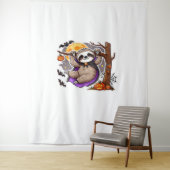 Chill Thrills Halloween Luiaard Oversized T-shirt Wandkleed (In situ)