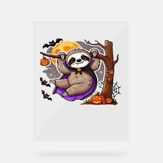Chill Thrills Halloween Sloth T-Shirt surdimension (Recto)