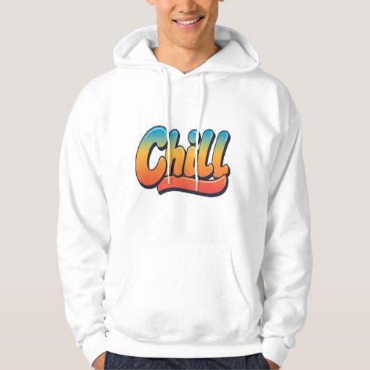 Chill Vibes Multicolor Esthetische Hoodie (Voorkant)